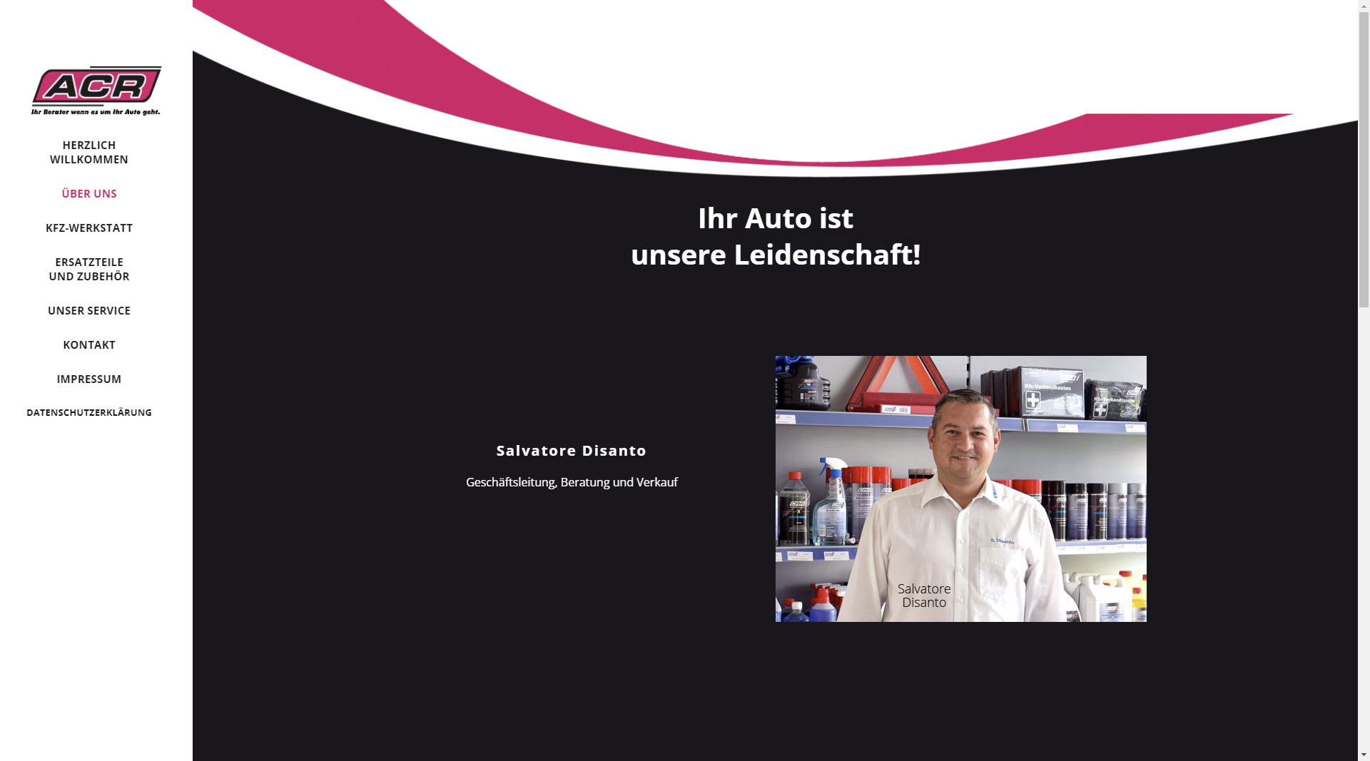 Webseite - ACR Autoteile und Zubehör KFZ-Werkstatt