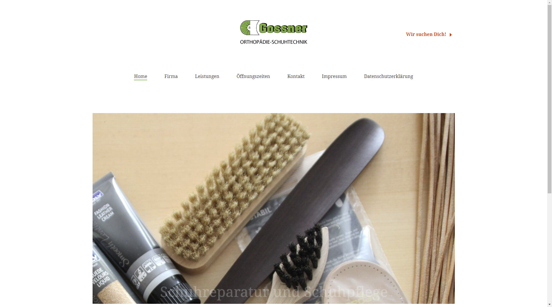 Webseite - Gossner Orthopädie-Schuhtechnik