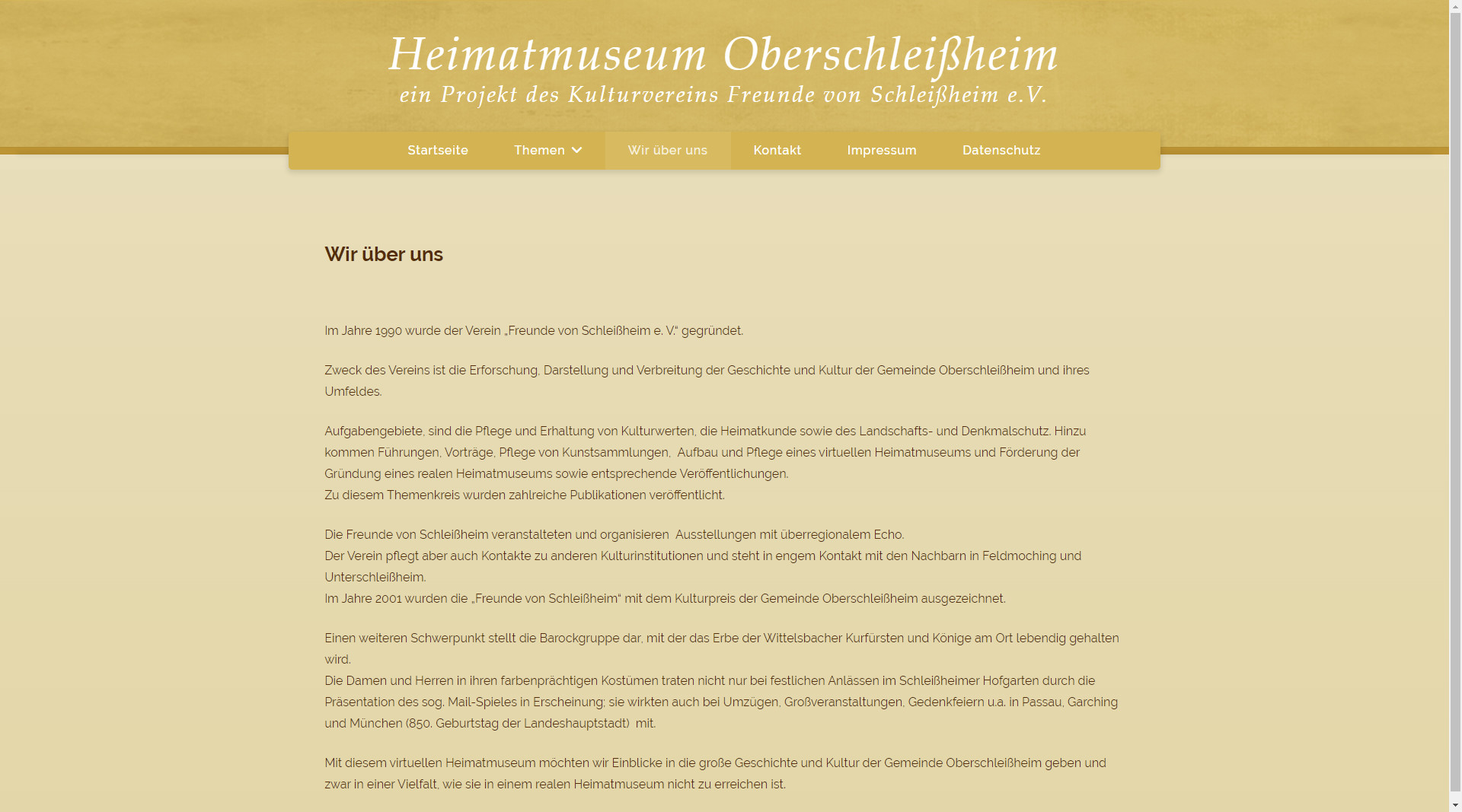 Webseite - Heimatmuseum Oberschleißheim