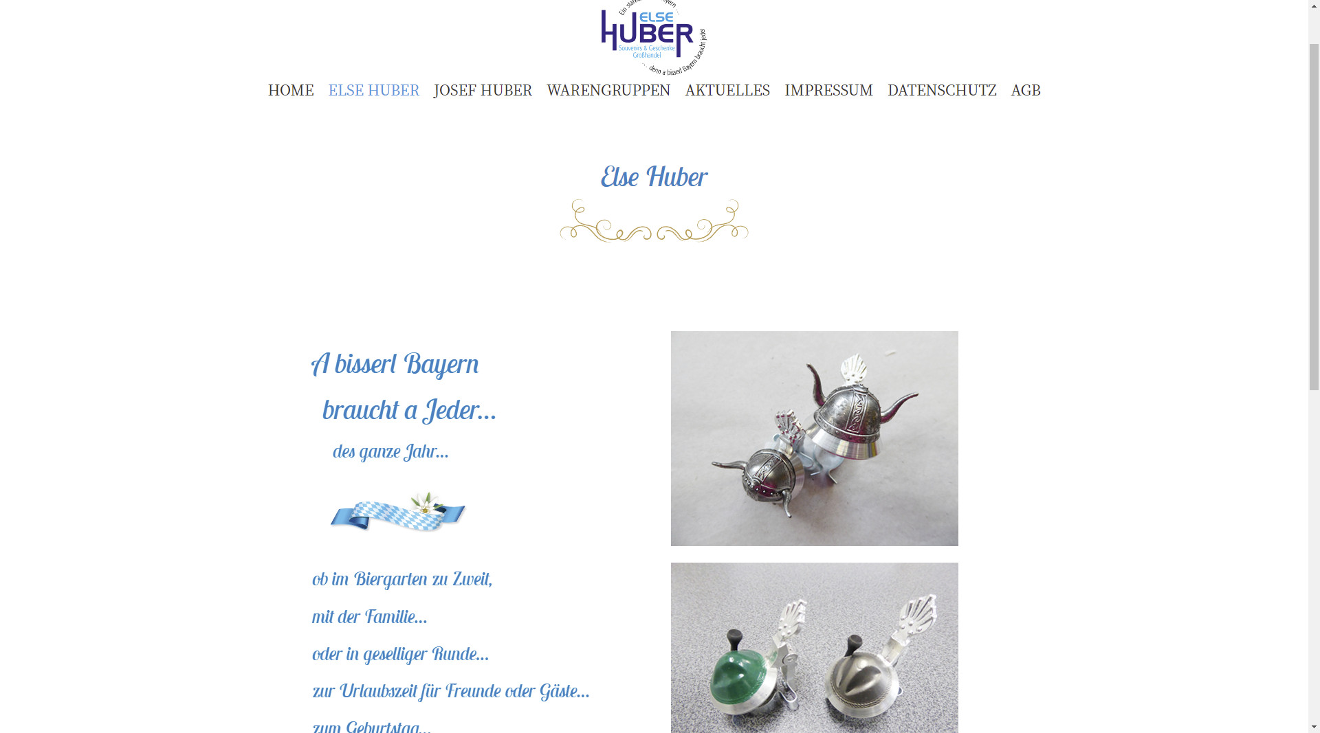 Webseite - Huber Souvenirs