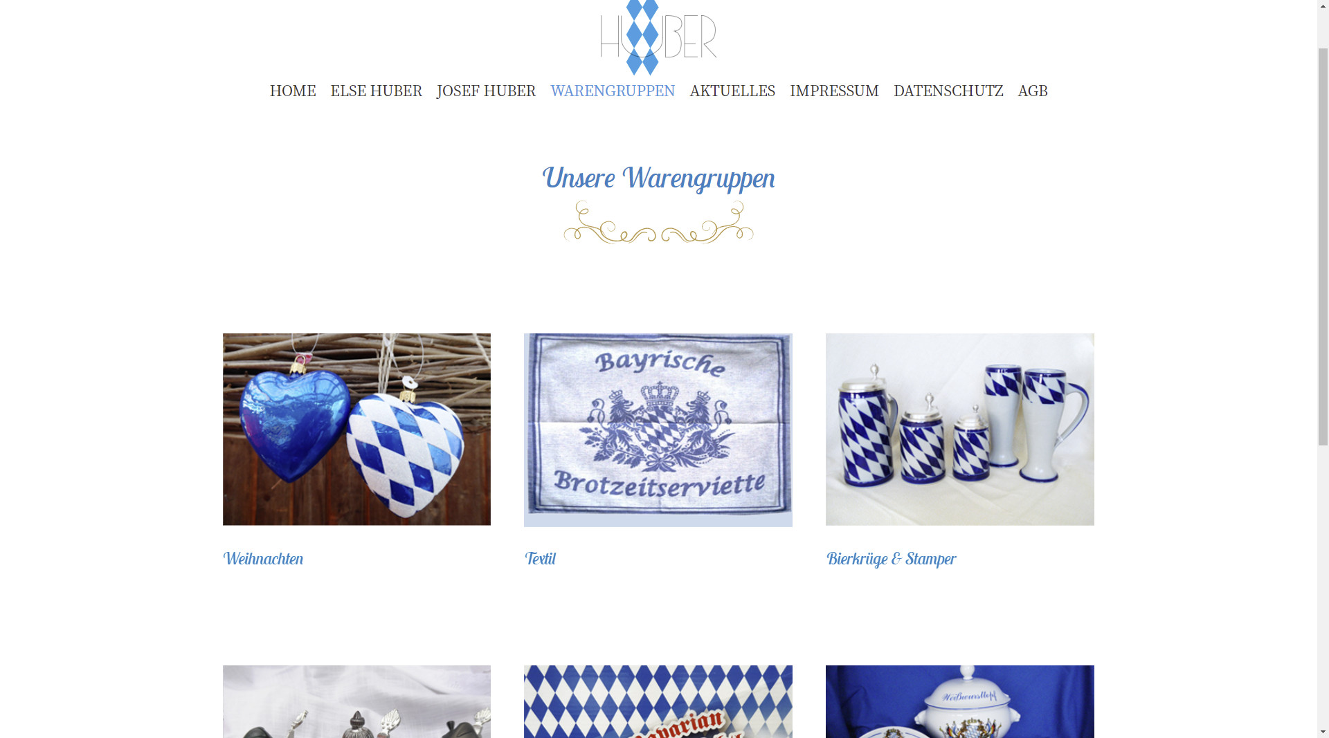 Webseite - Huber Souvenirs