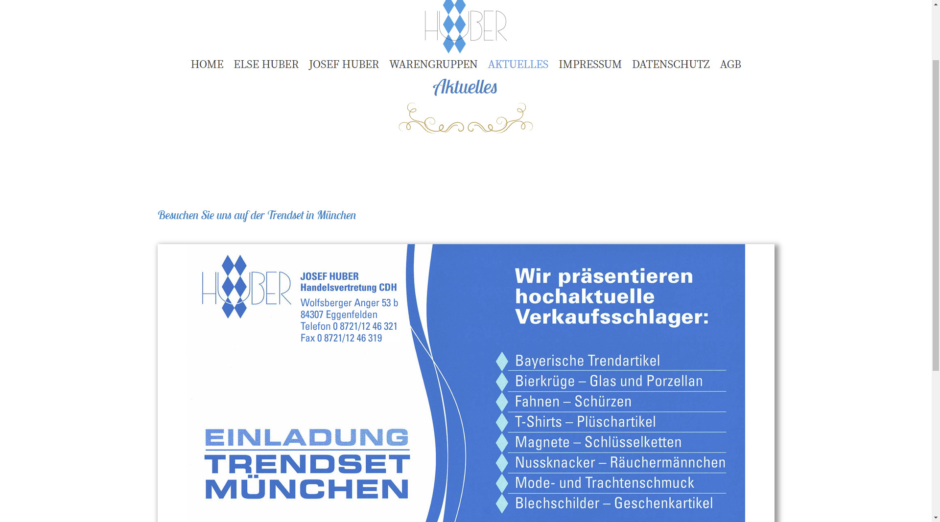 Webseite - Huber Souvenirs