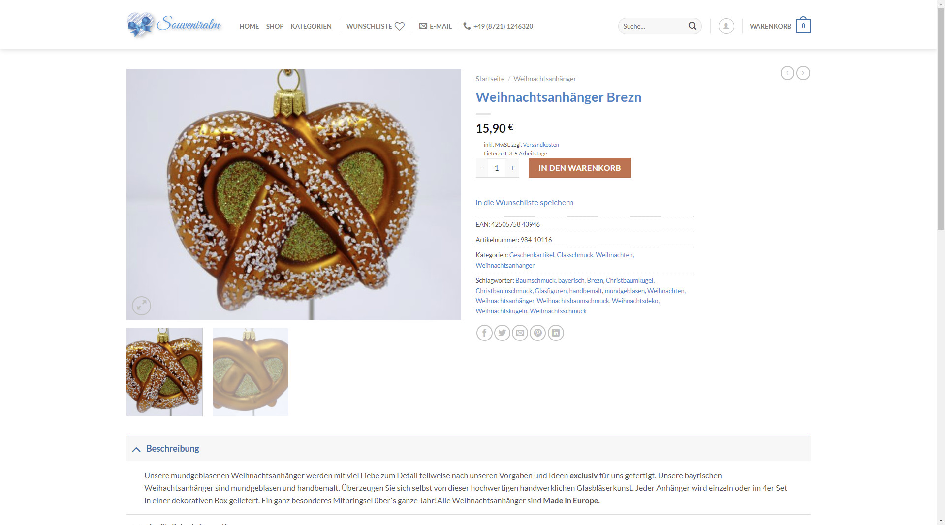 Webseite - Souveniralm