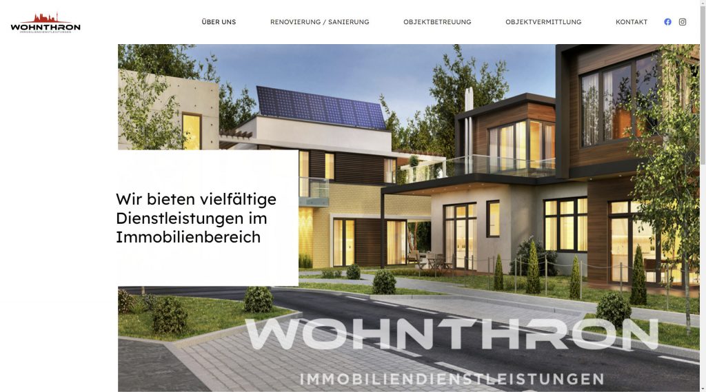 Webseite - Wohnthron