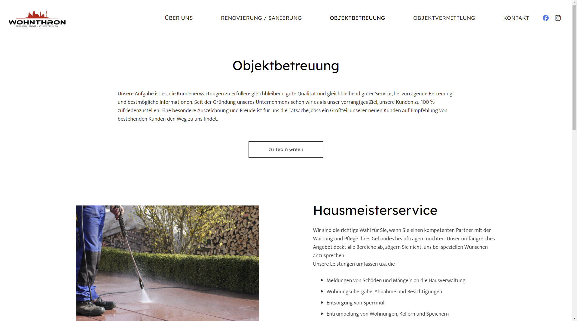 Webseite - Wohnthron