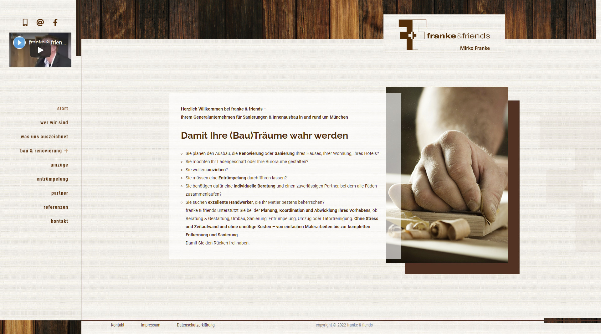 Webseite - franke & friends