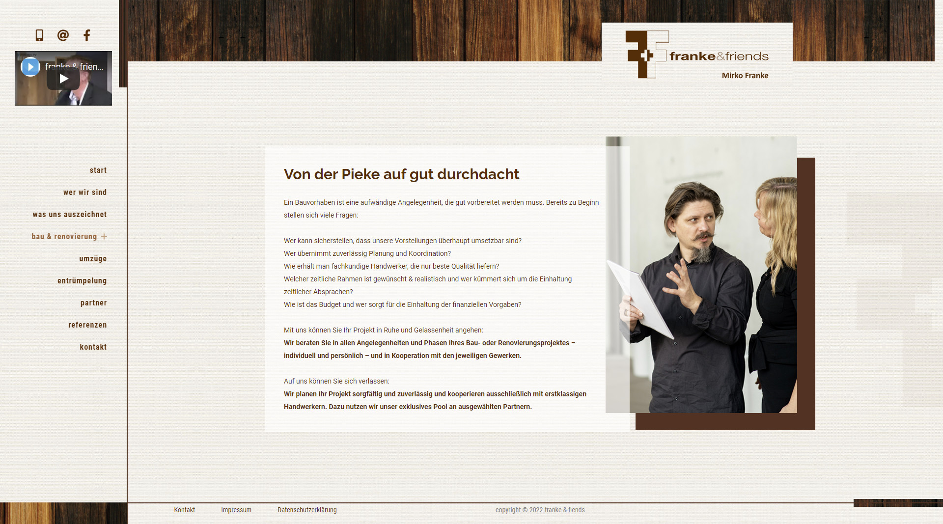Webseite - franke & friends