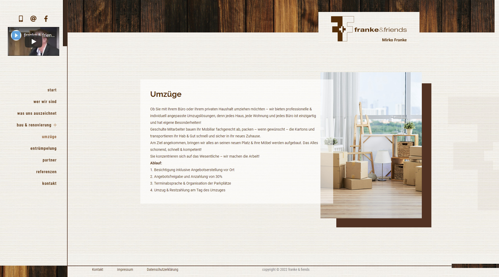 Webseite - franke & friends