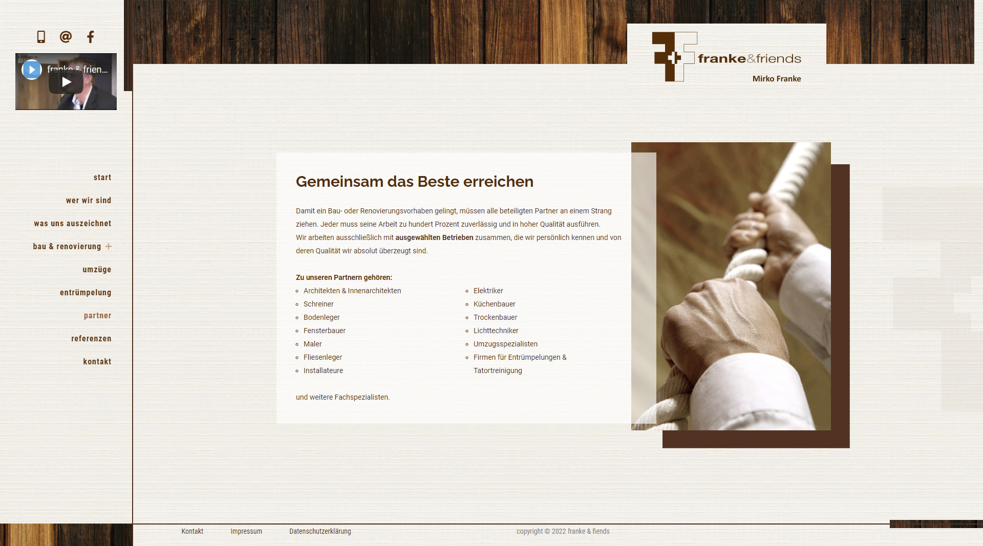 Webseite - franke & friends